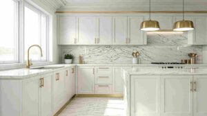 White and Gold Kitchen